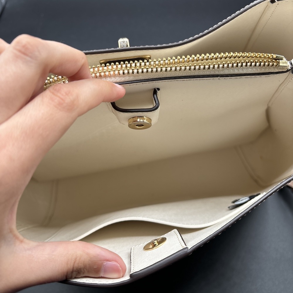 Kate Spade Leather Phoebe Top Handle Satchel Handbag Toasted Hazelnut Crossbody - Picture 12 of 15